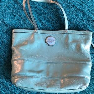 Vintage baby blue coach purse